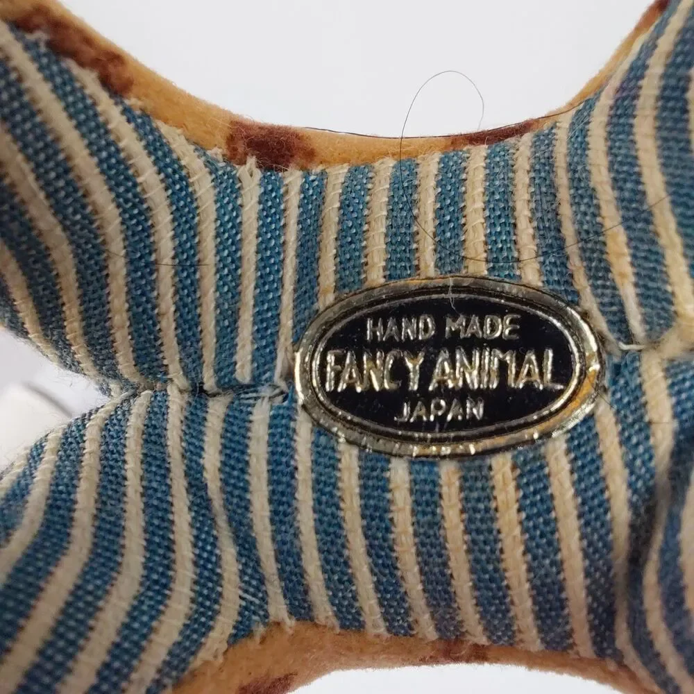 Vtg 50s Plush Giraffe Japan Big Eyes Handmade Fancy Animal